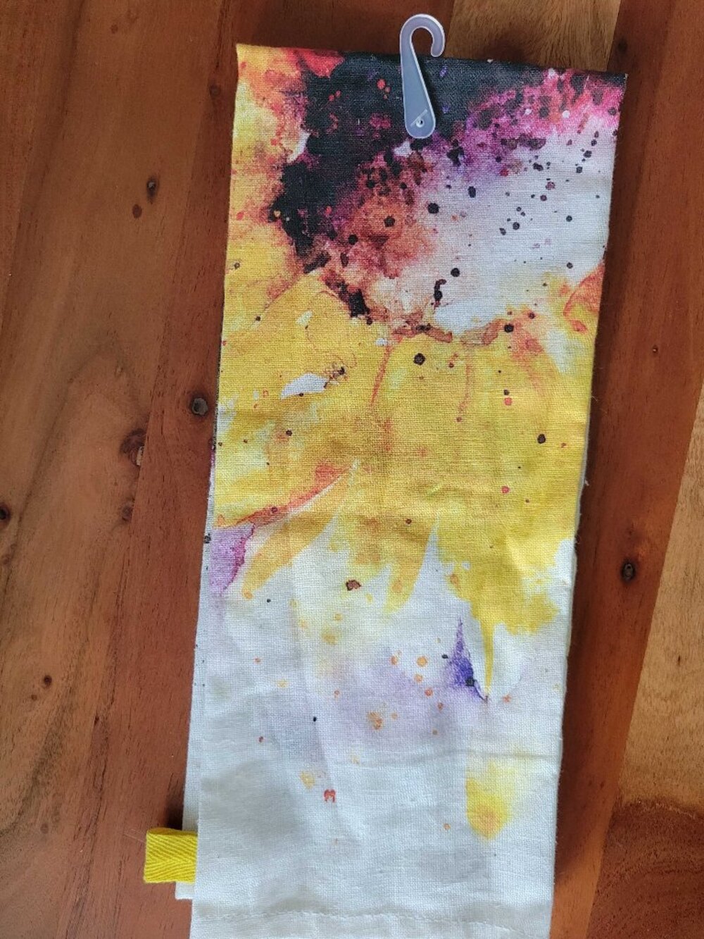 Demdaco Artisan Linen Cotton Sunflower Watercolor Tea Towel Artist Dean Crouser